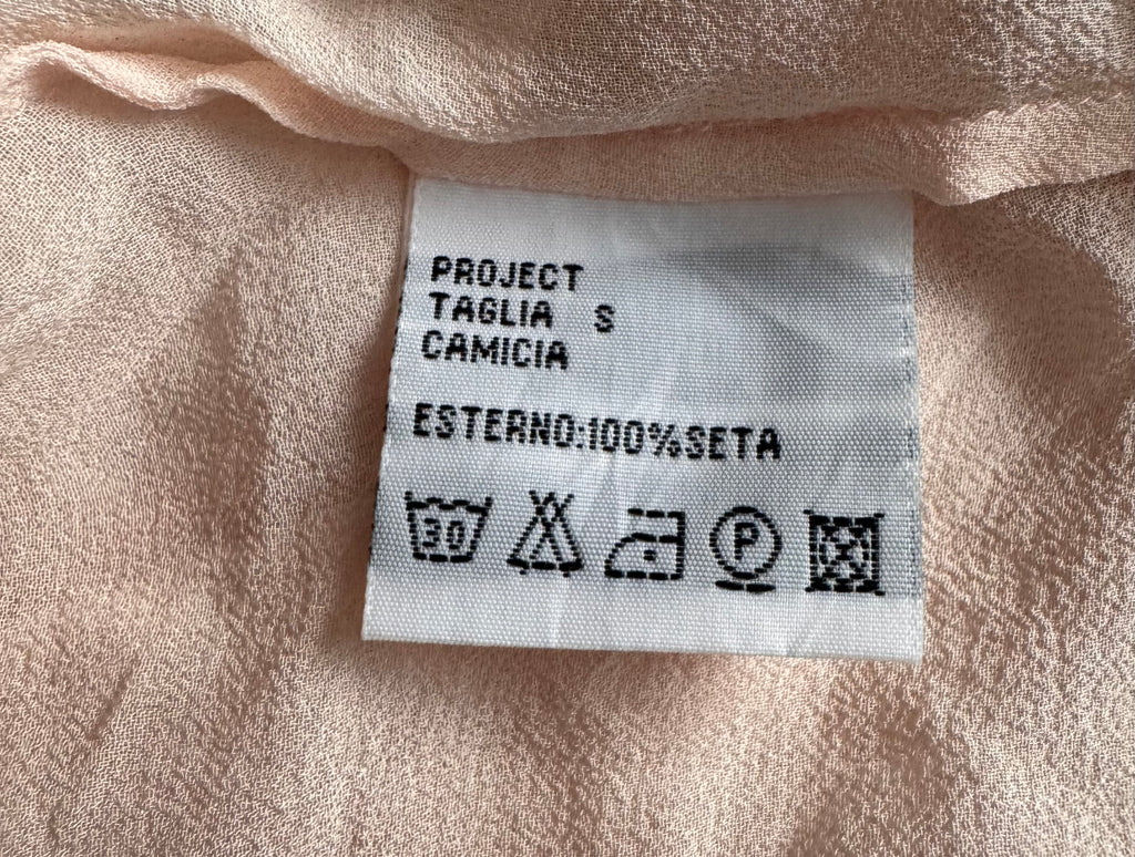 Blouse cache-cœur en soie Project – Rose poudré – Taille S