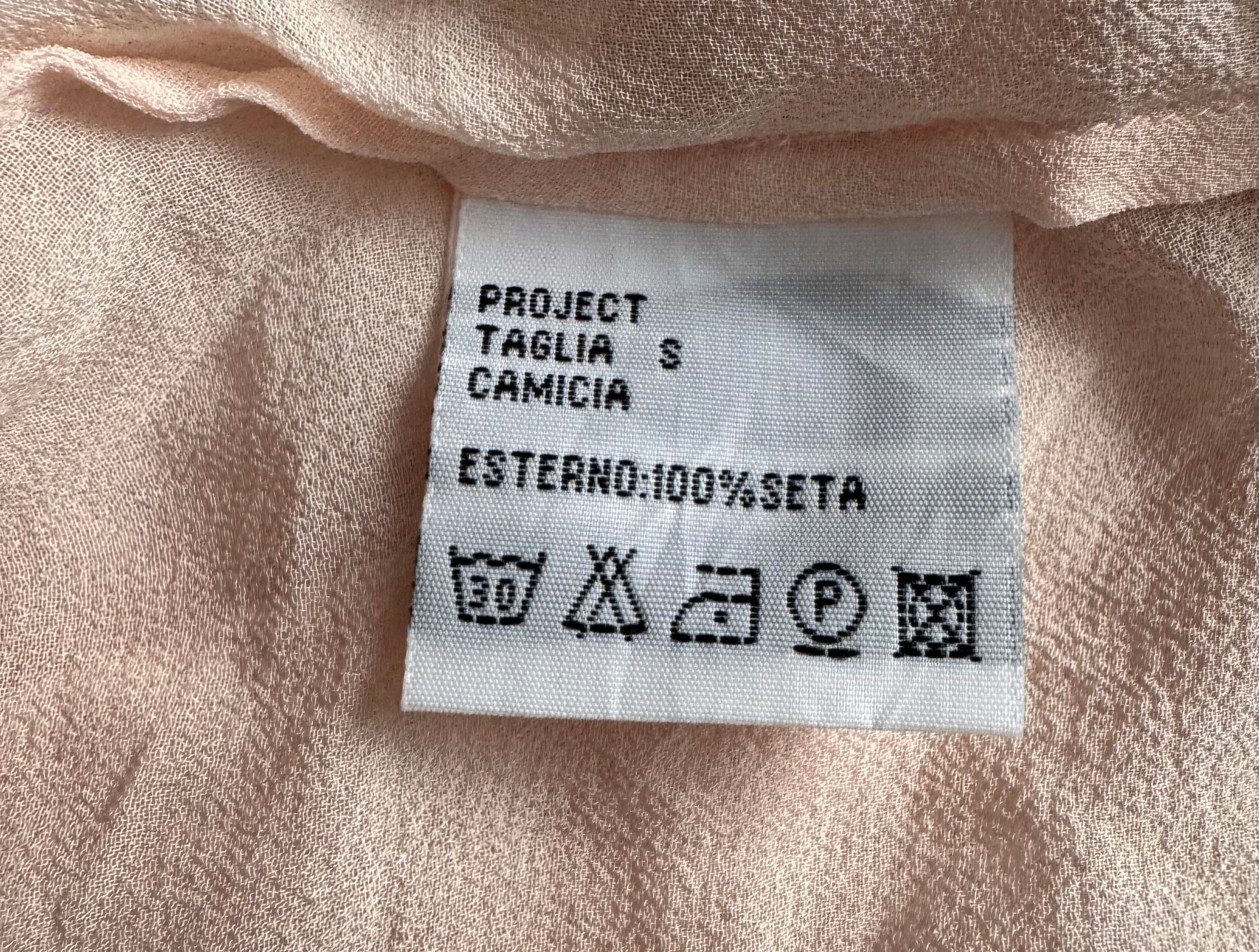 Blouse cache-cœur en soie Project – Rose poudré – Taille S