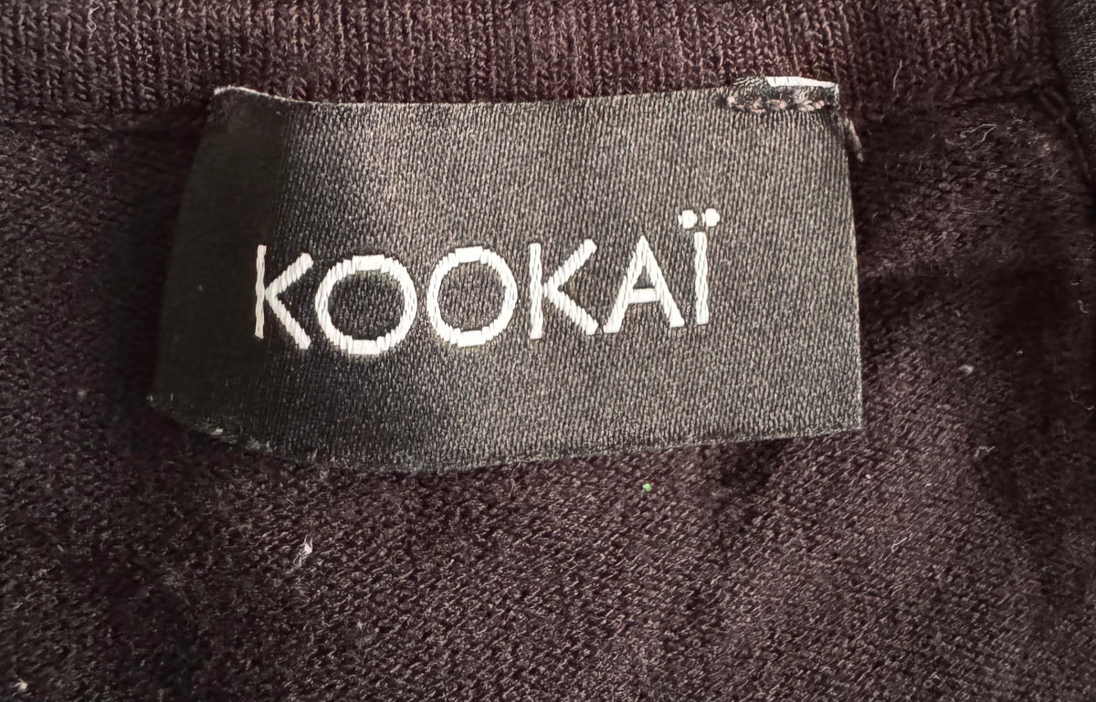 Haut noir Kookaï à col festonné transparent