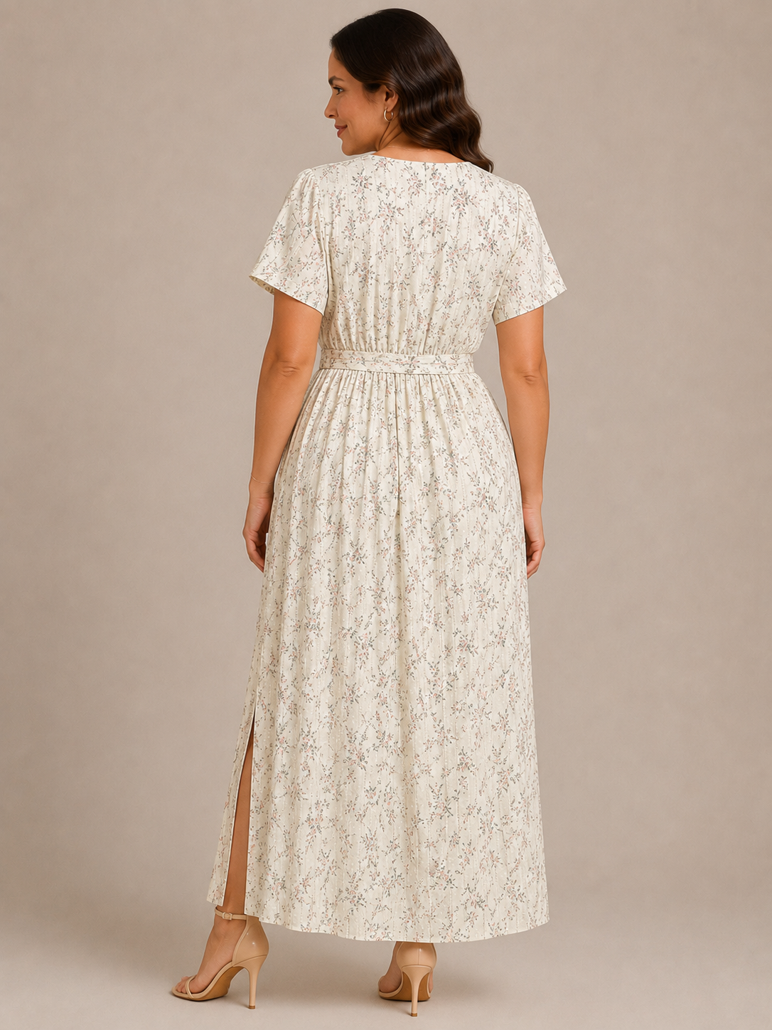 Robe longue fleurie en coton – Esprit romantique
