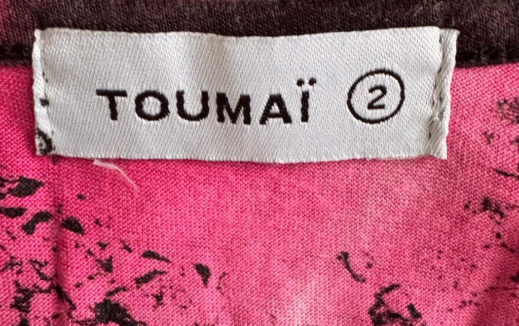 Haut imprimé rose et noir à strass Toumaï – Taille 2