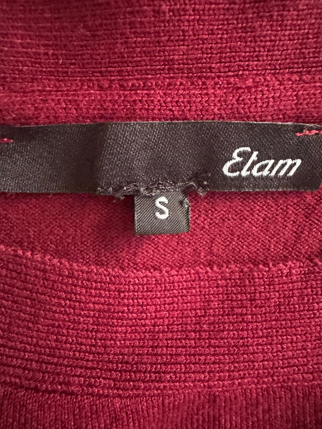 Robe pull bordeaux Etam – Taille S