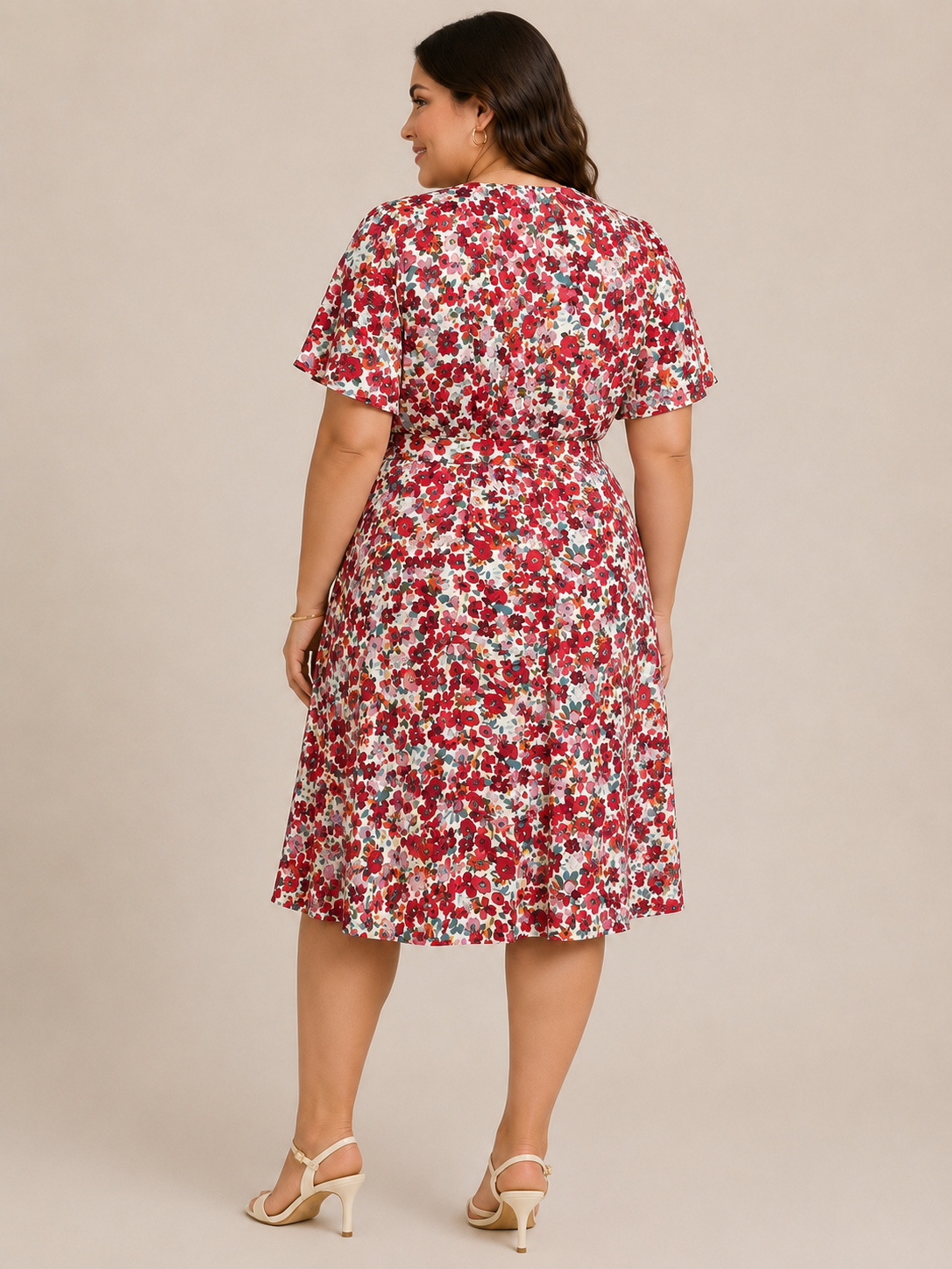 Robe fleurie portefeuille – Lilie Plus+ – XL/XXL