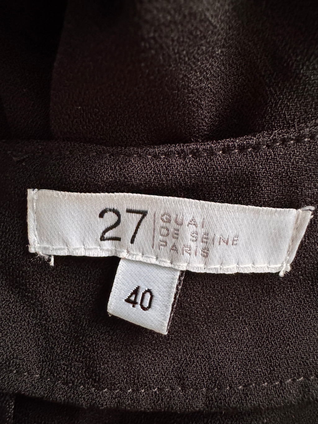 Robe noire élégante Quai de Seine sans manches – Taille 40