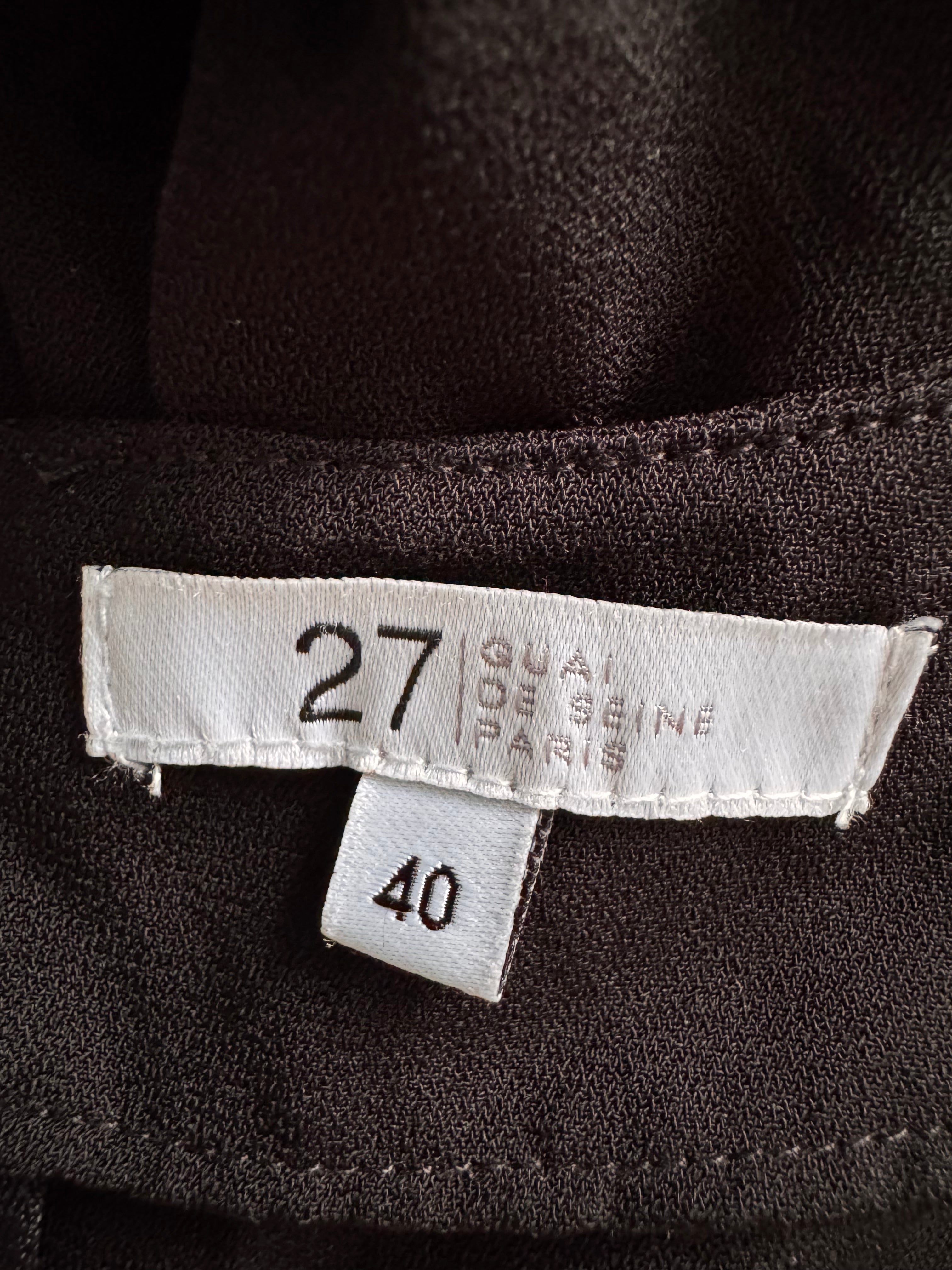 Robe noire élégante Quai de Seine sans manches – Taille 40