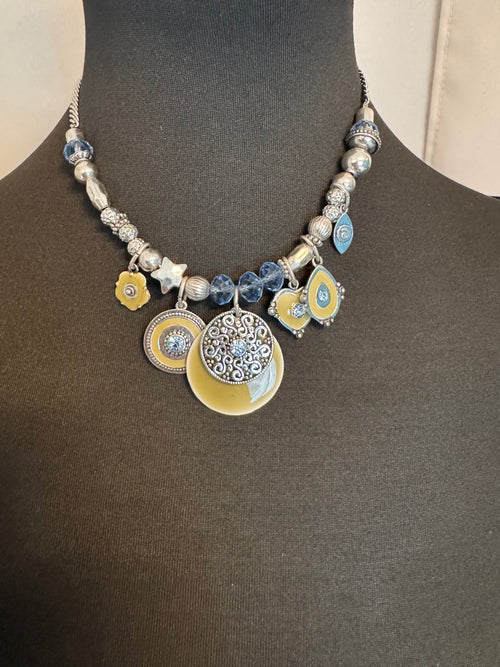 Collier fantaisie bohème chic multicolore