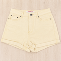 Short en jean jaune pastel taille haute Don’t Call Me by Jennyfer – Taille 34