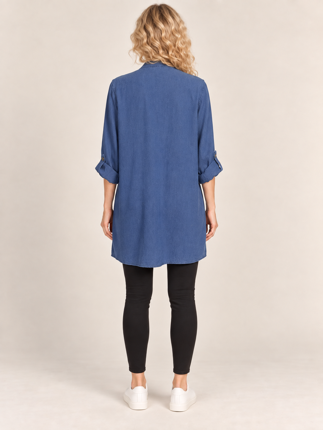 Veste longue fluide effet jean H&M – Taille 38