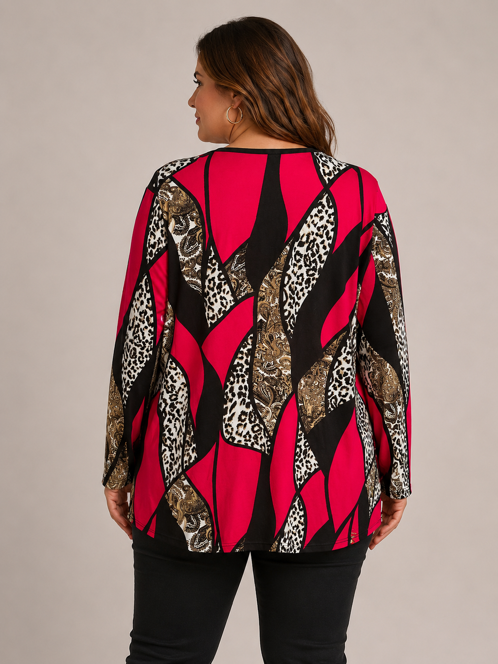 Haut grande taille imprimé graphique – Taille 2XL