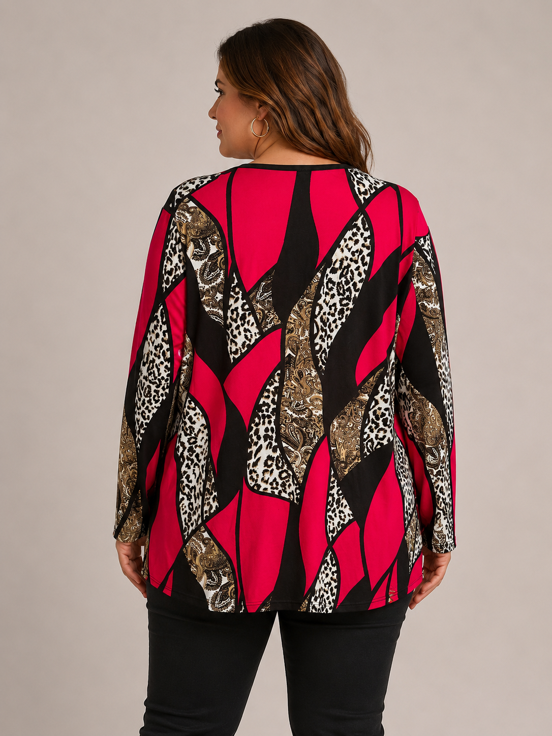 Haut grande taille imprimé graphique – Taille 2XL