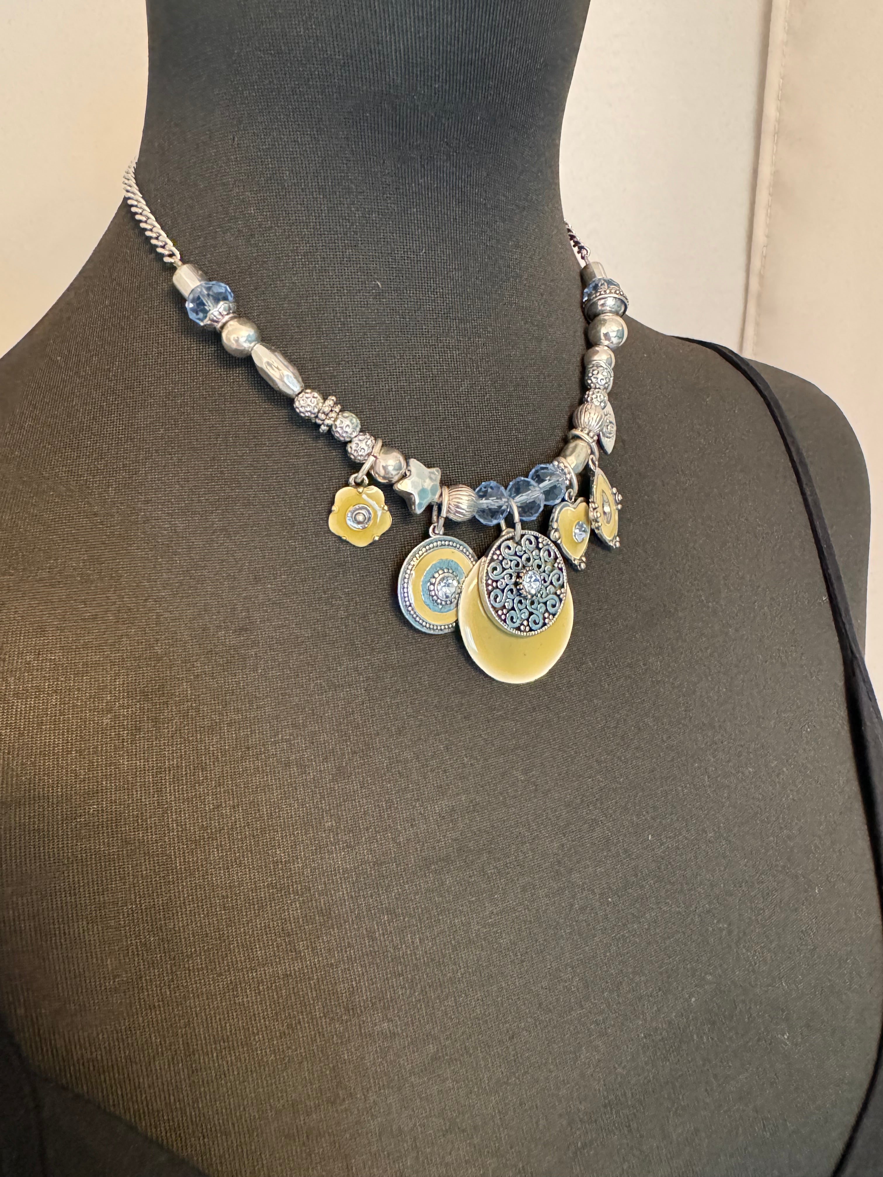 Collier fantaisie bohème chic multicolore