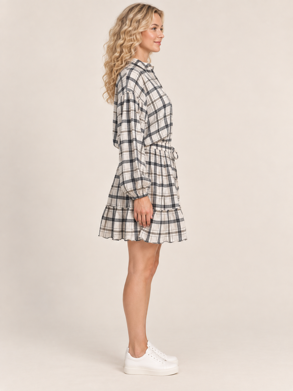 Robe courte à carreaux et dos ouvert – ASOS DESIGN – Taille 38
