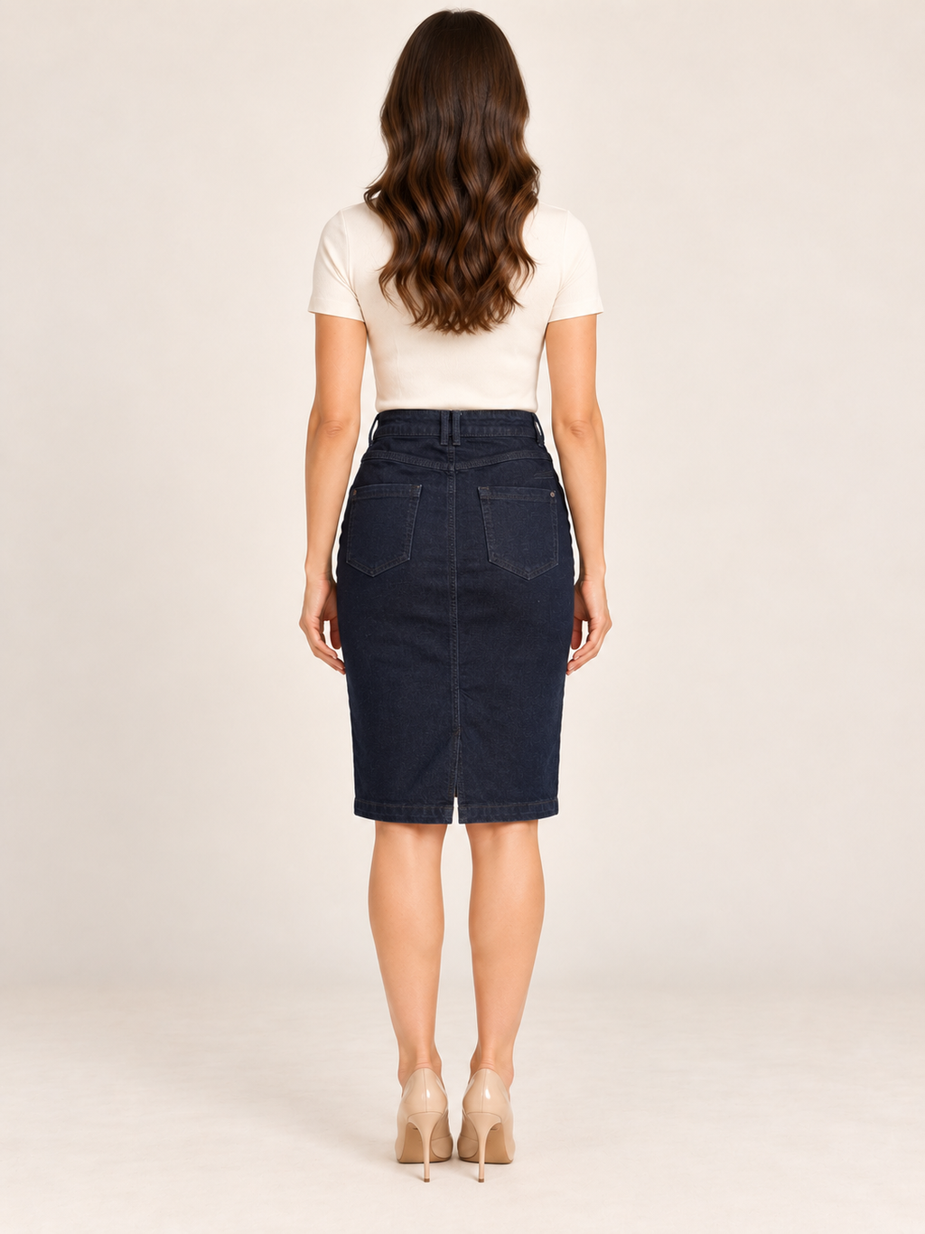 Jupe en jean bleu foncé Camaïeu – Taille 36