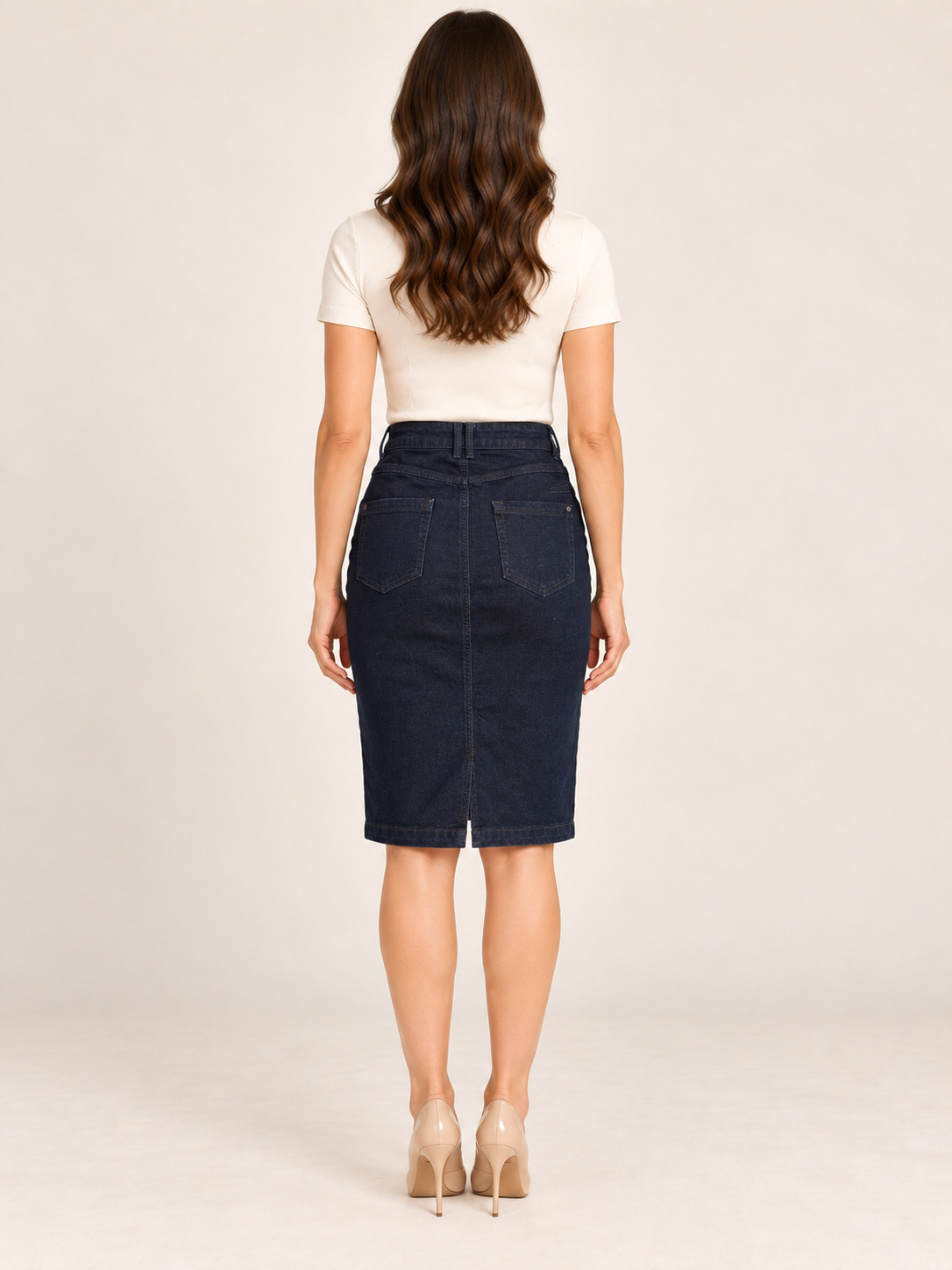 Jupe en jean bleu foncé Camaïeu – Taille 36