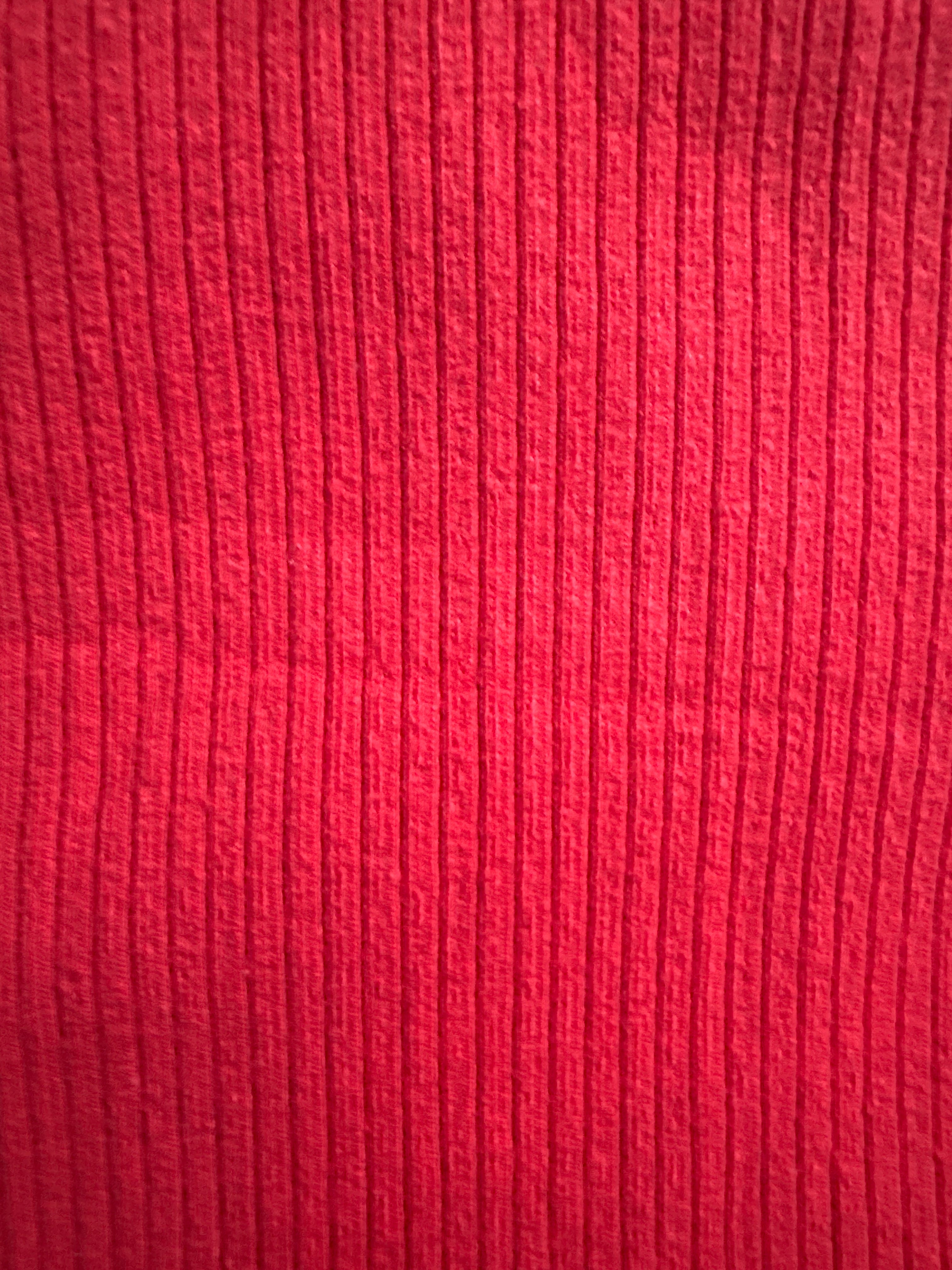 Robe moulante côtelée rouge corail BERSHKA – Taille S