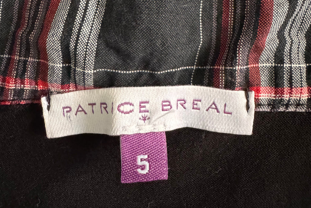 Haut 2-en-1 noir à carreaux Patrice Bréal – Taille 5