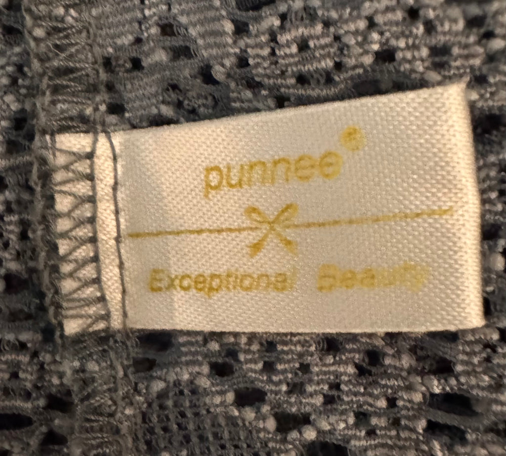 Top en dentelle gris Punnéo – Taille M