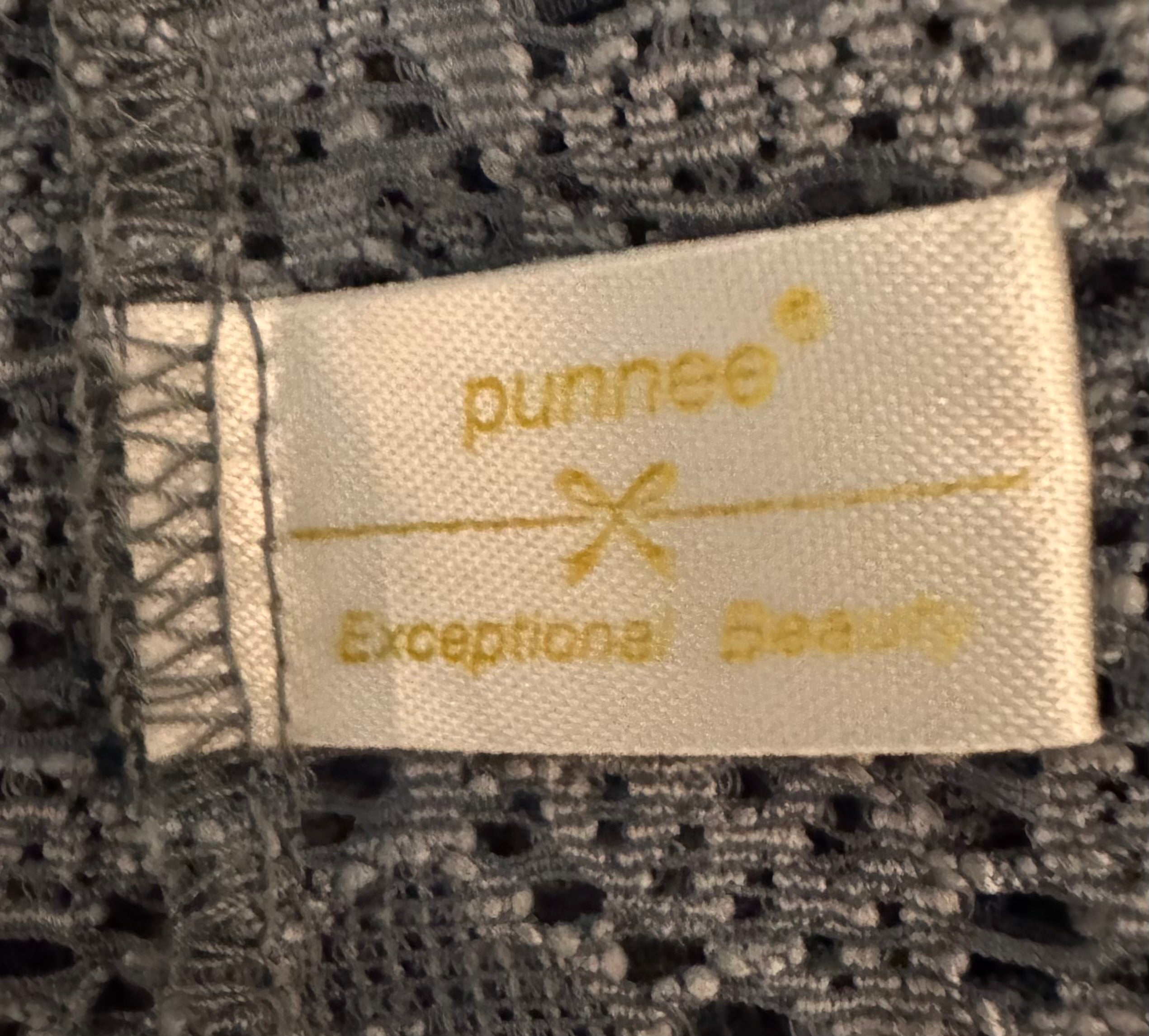 Top en dentelle gris Punnéo – Taille M