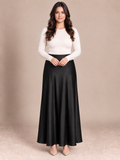 Jupe longue noire satinée Gémo – Taille 44
