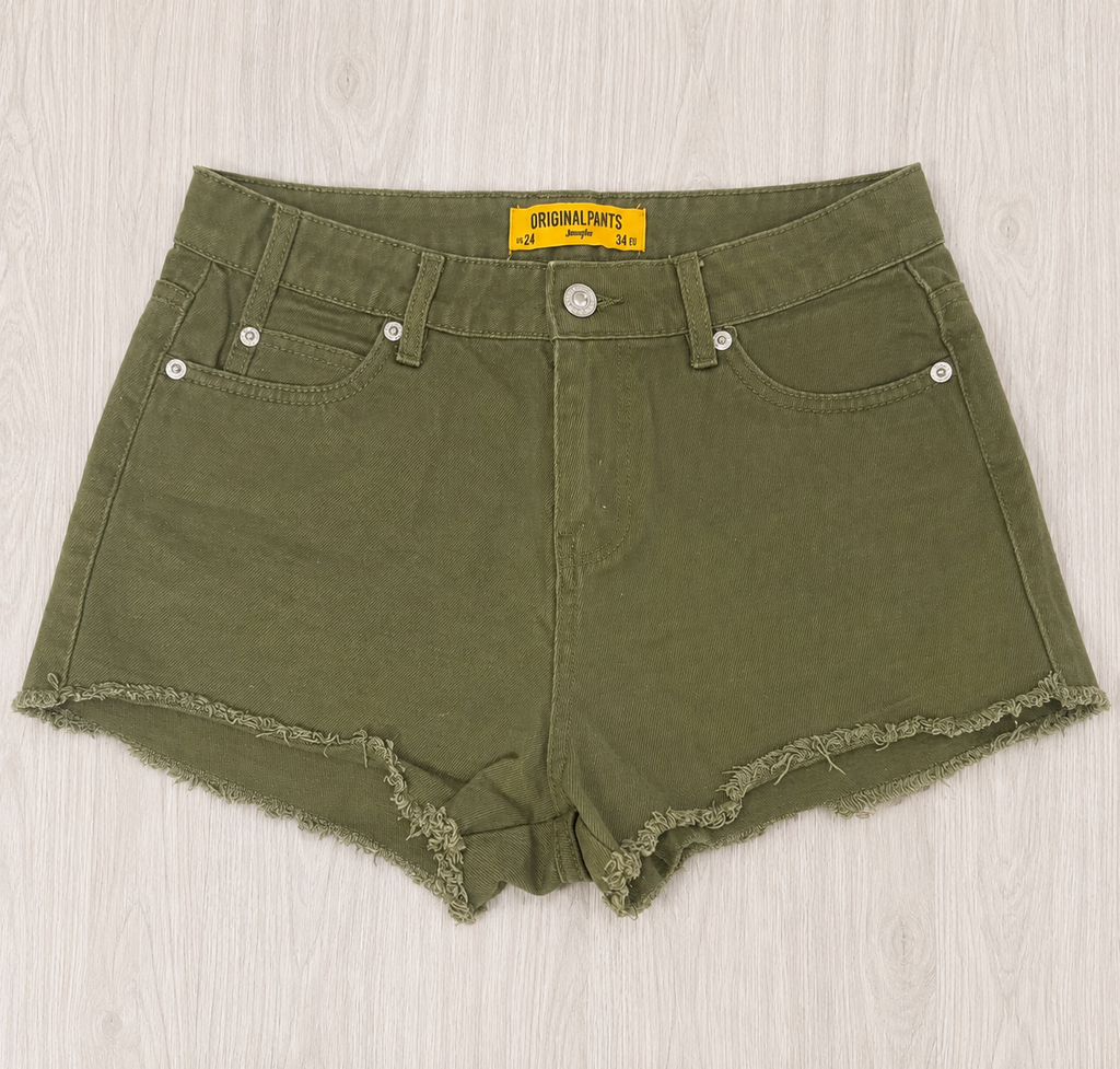 Short en jean kaki Jennyfer – Taille 34