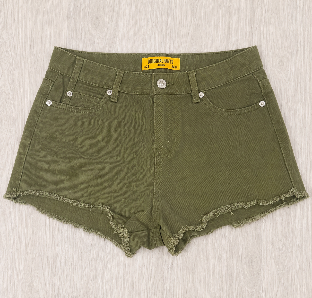 Short en jean kaki Jennyfer – Taille 34