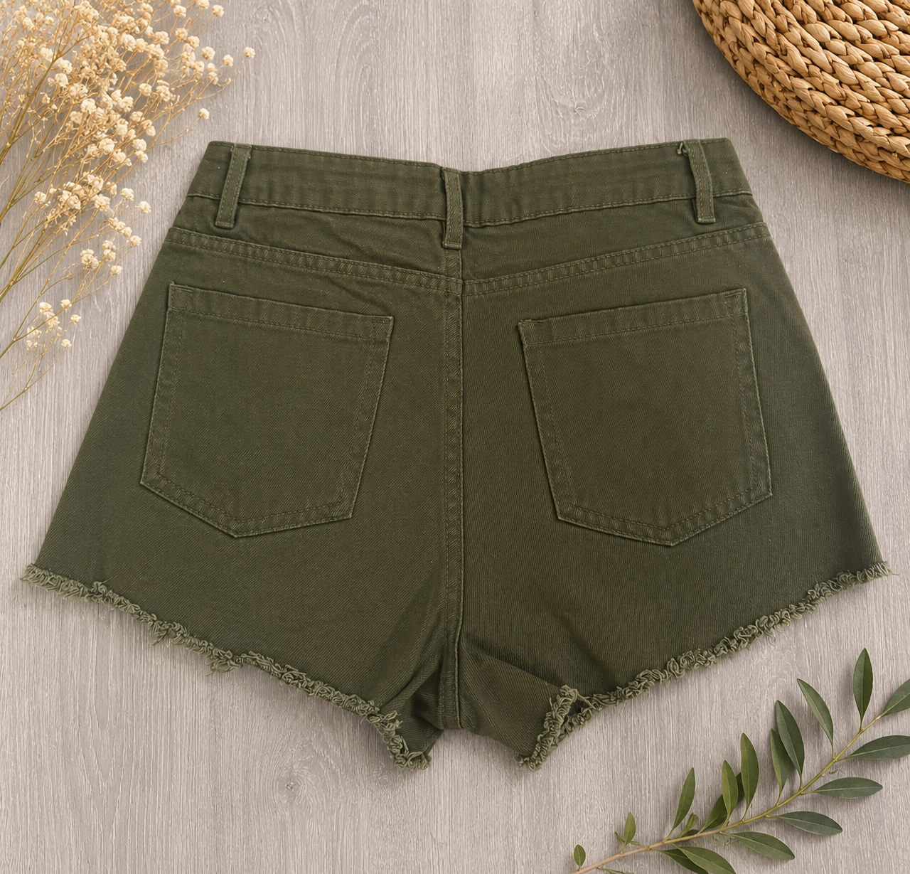 Short en jean kaki Jennyfer – Taille 34