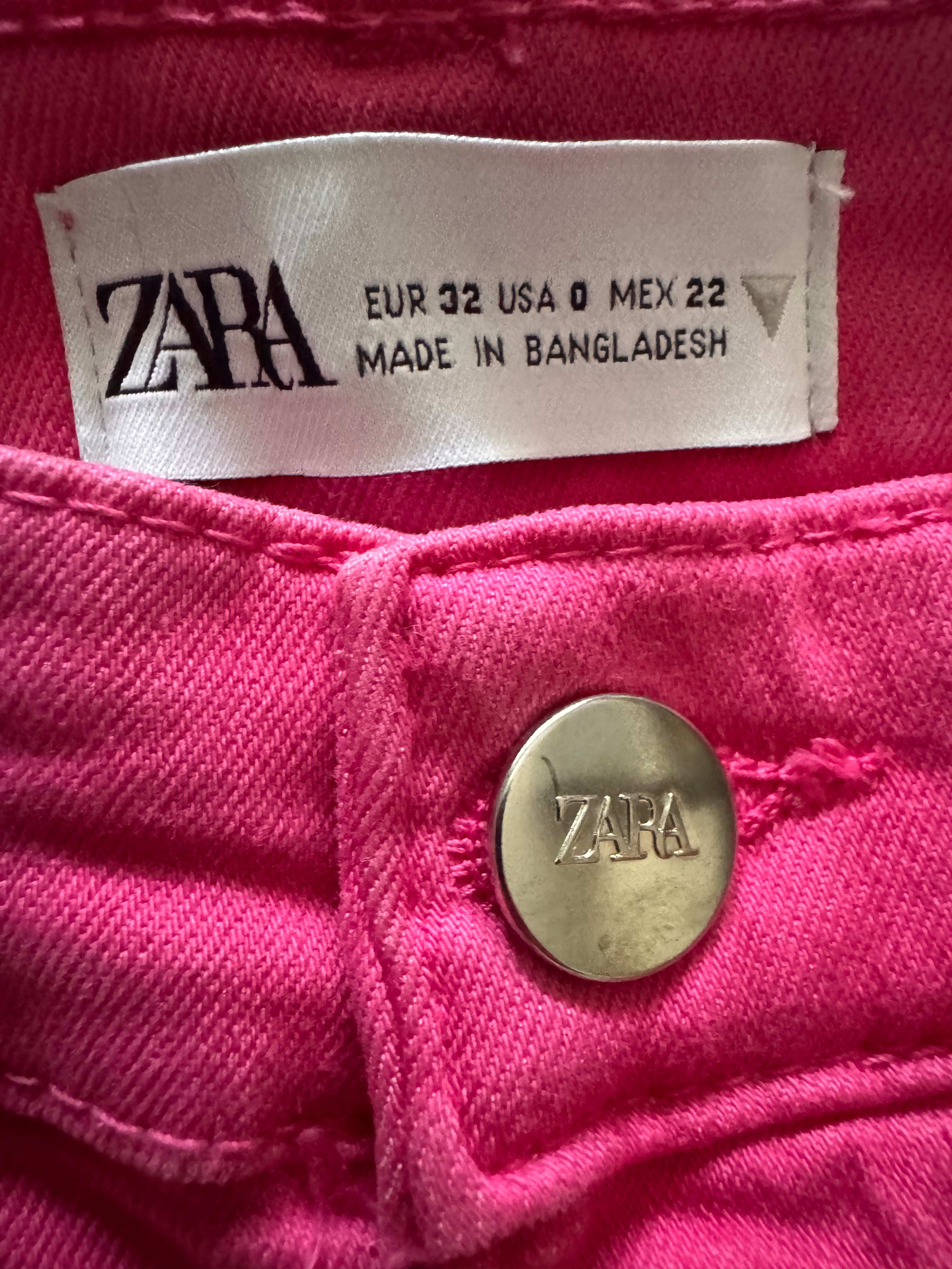 Pantalon skinny Zara rose fuchsia – Taille 32