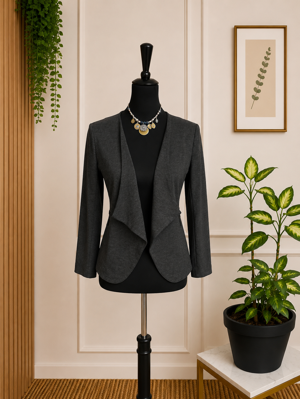 Veste fluide gris anthracite – La Fée Maraboutée – Taille 1