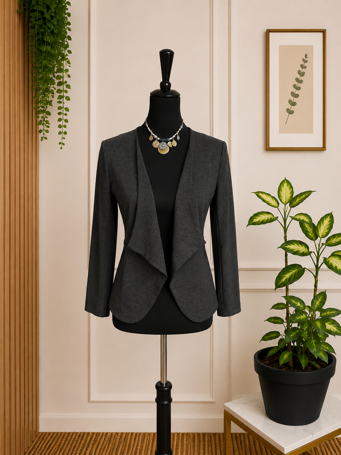 Veste fluide gris anthracite – La Fée Maraboutée – Taille 1