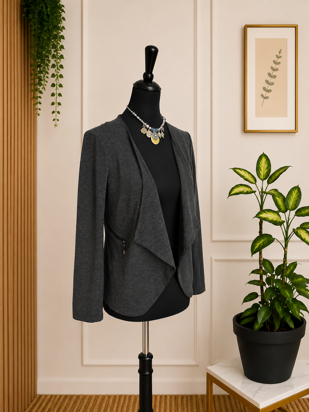 Veste fluide gris anthracite – La Fée Maraboutée – Taille 1