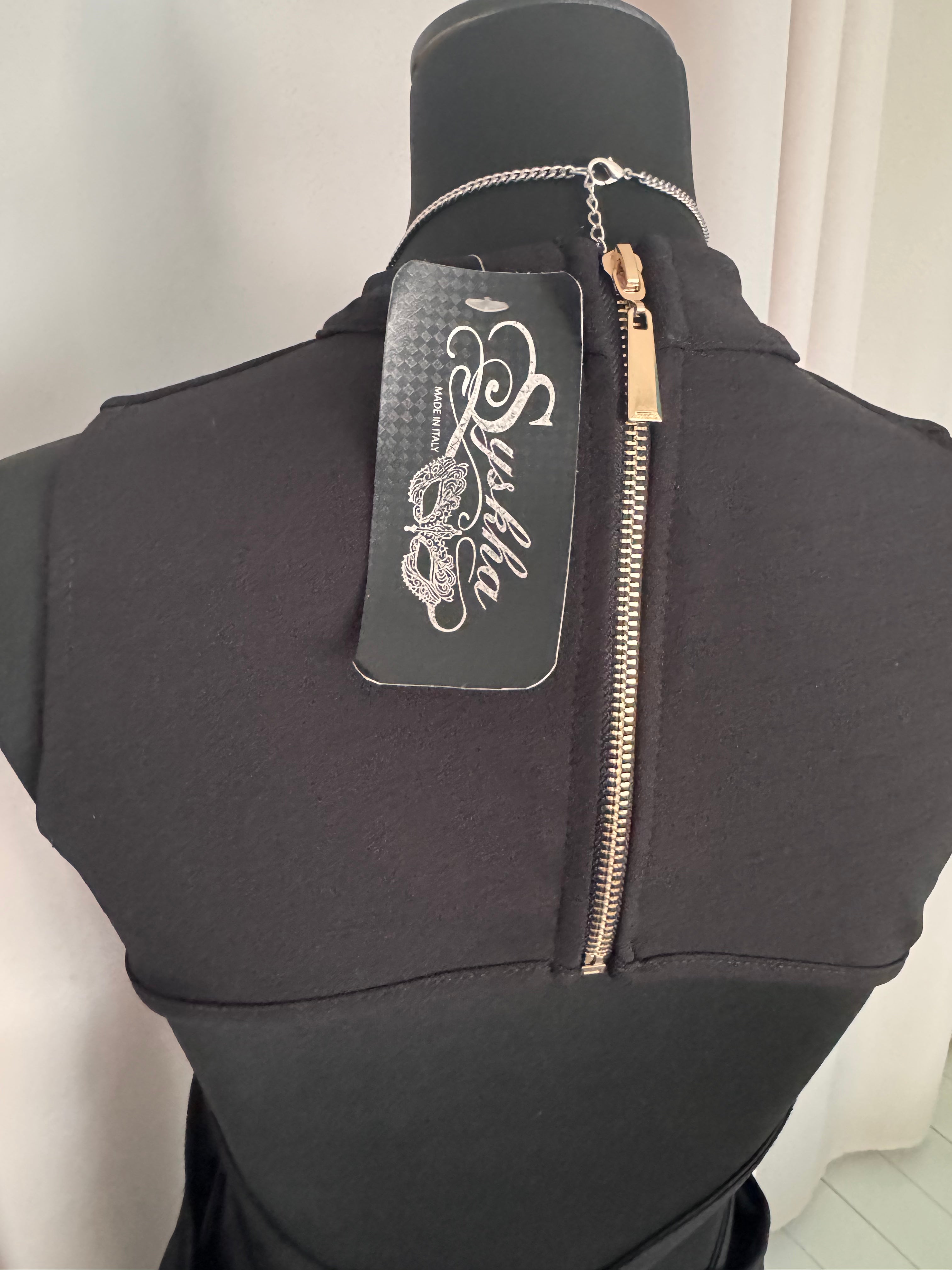 Combishort Noir Dos Ouvert – Made in Italy
