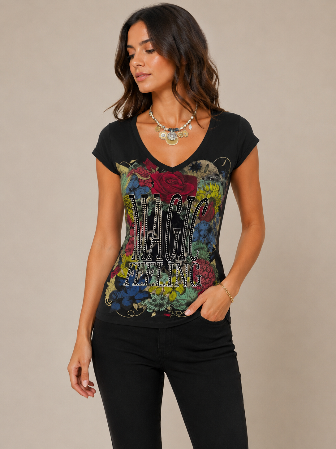 T-shirt Zara Collection « Magic Feeling » – Taille S