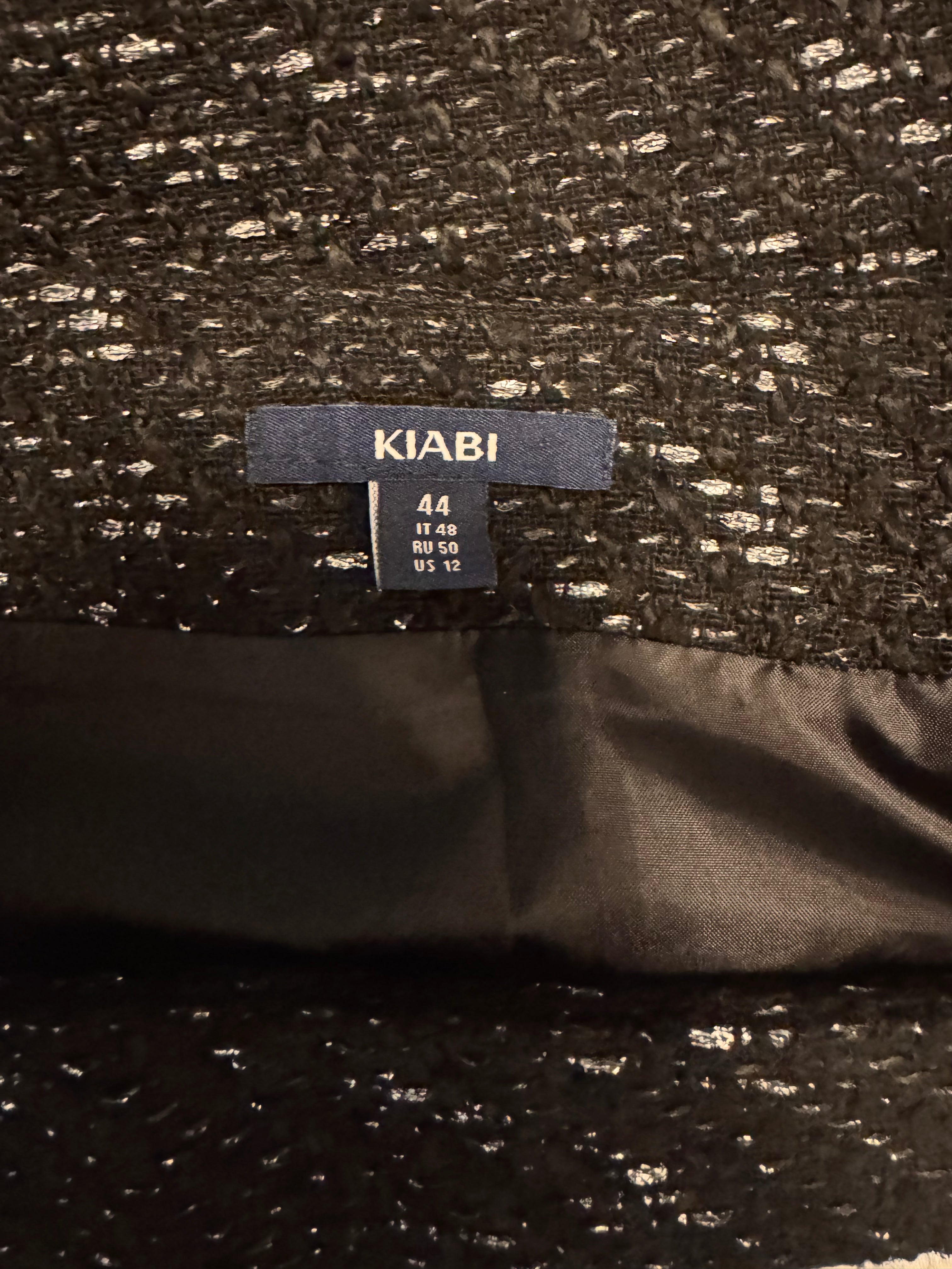 Jupe noire scintillante texturée KIABI – Taille 44