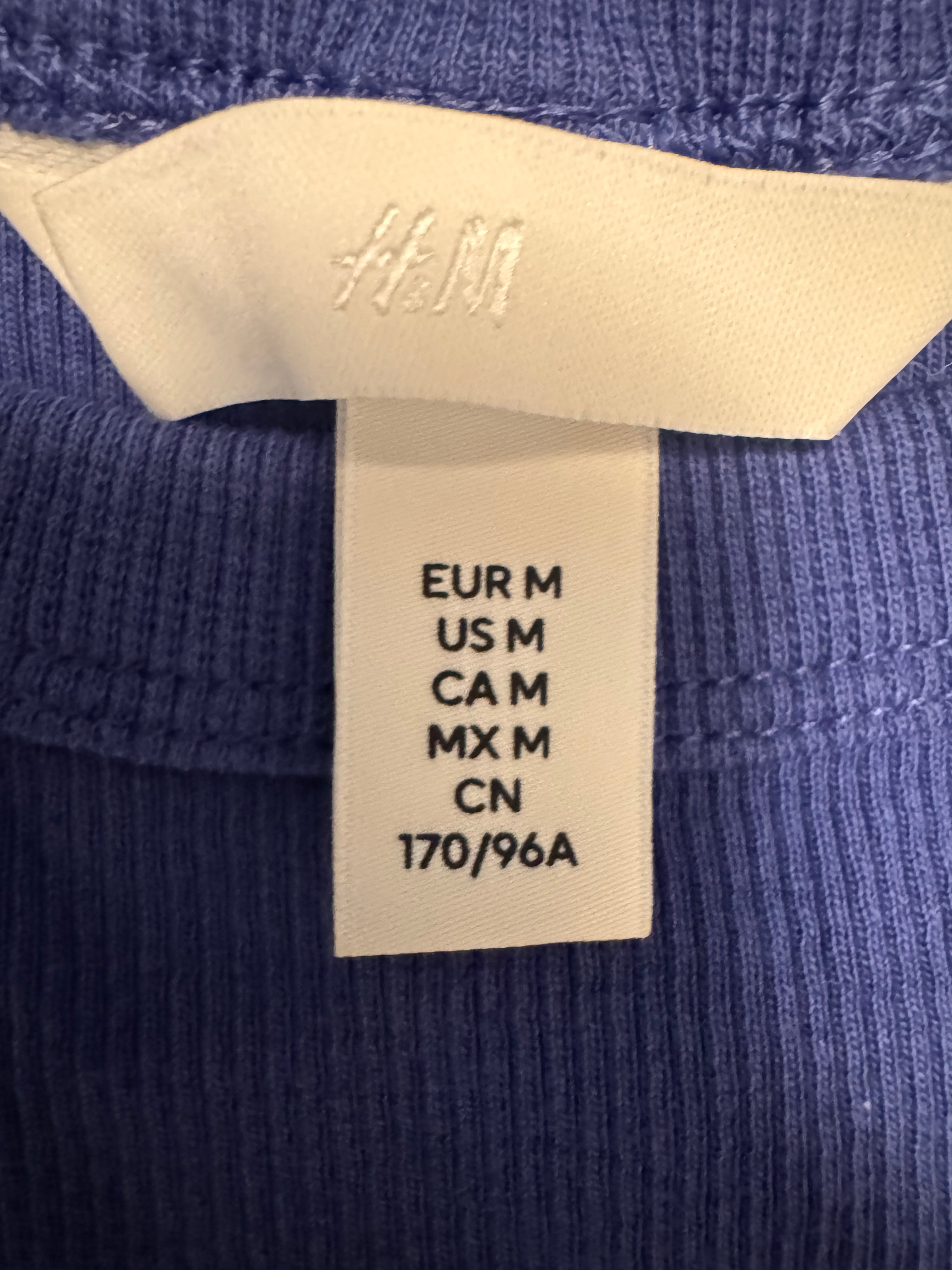 Robe moulante côtelée bleu pervenche H&M – Taille M