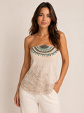 Top bustier brodé – Esprit bohème chic