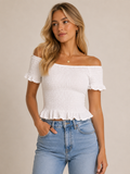 Petit haut blanc smocké – DIVA