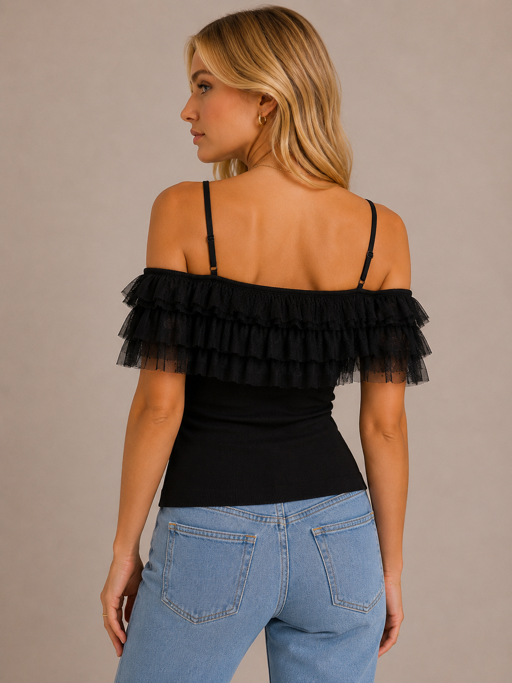 Petit haut à épaules dénudées Morgan – Taille M