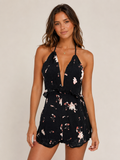 Combi-short fleuri noir – Pull&Bear – Taille M