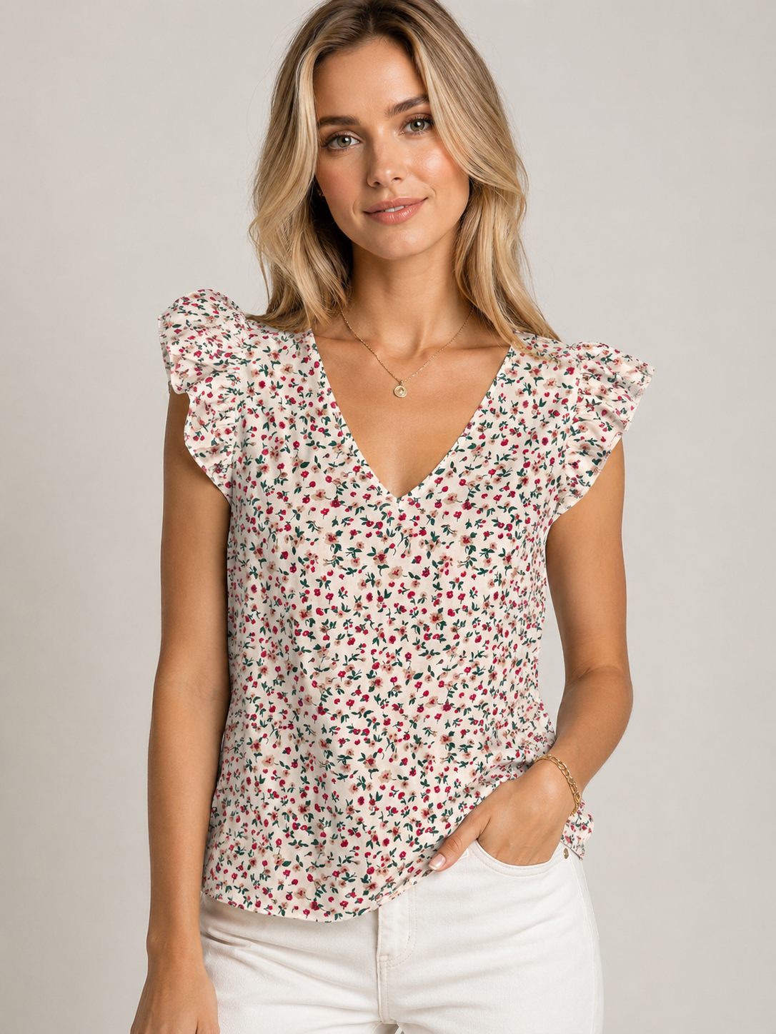 Haut fleuri SHEIN – Taille S (36)