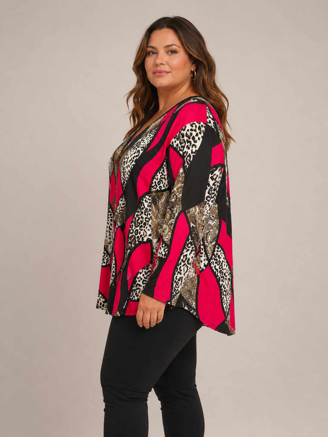Haut grande taille imprimé graphique – Taille 2XL