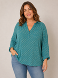 Blouse Bonobo femme XL verte à motifs – Élégance et confort