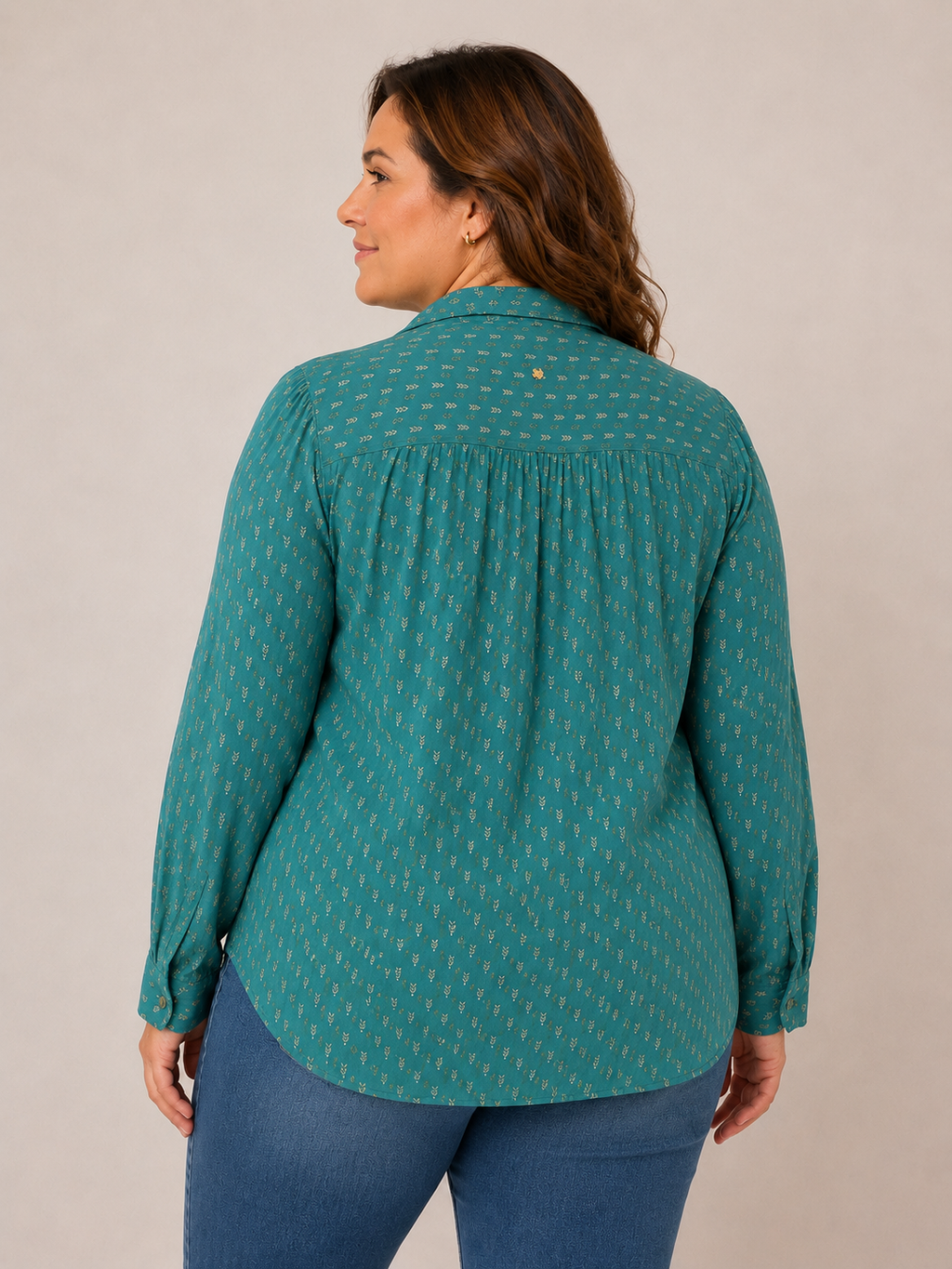 Blouse Bonobo femme XL verte à motifs – Élégance et confort