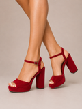 Sandales à plateforme rouges Primark – Taille 39