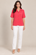Veste légère corail à manches courtes