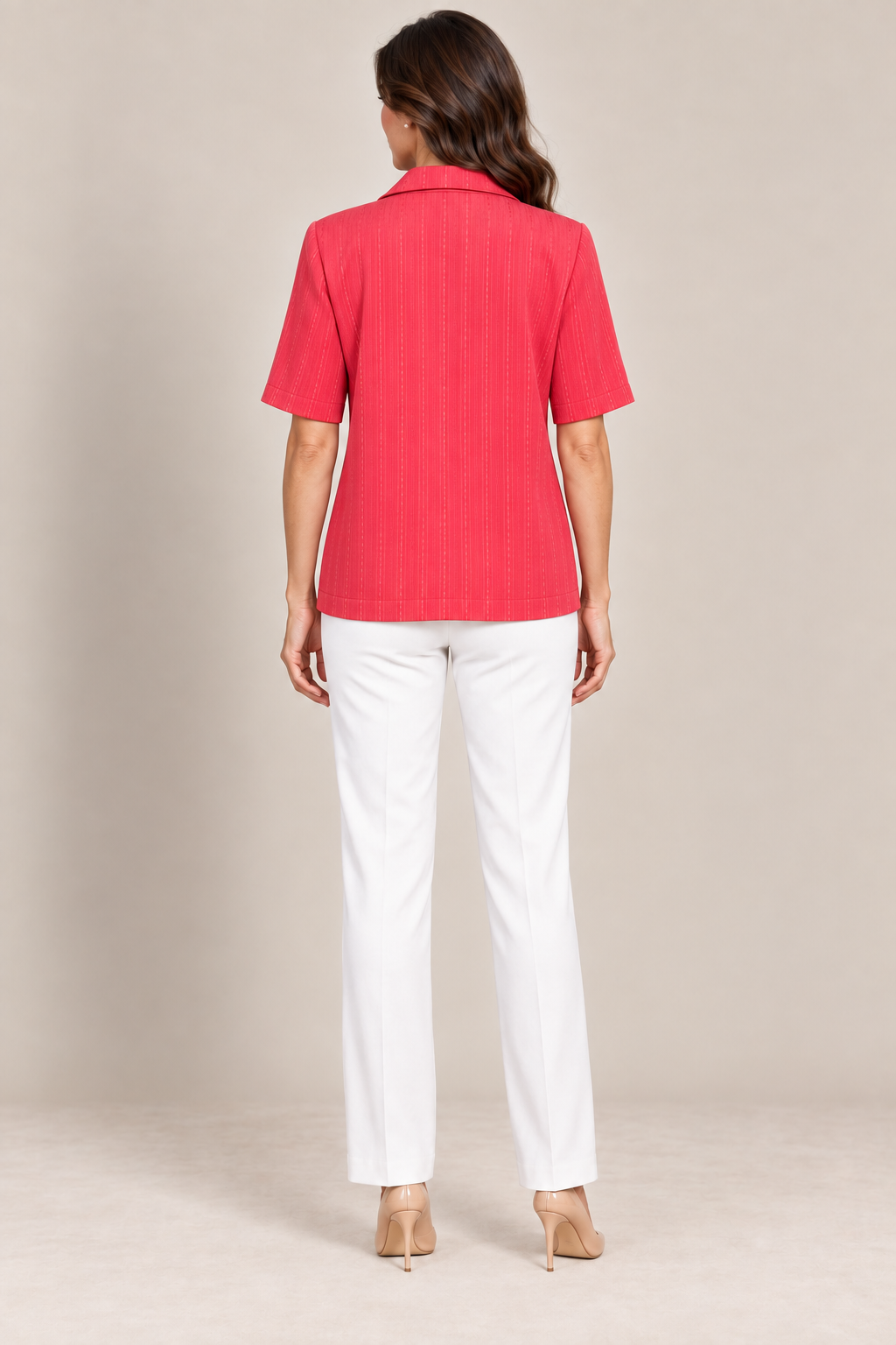 Veste légère corail à manches courtes