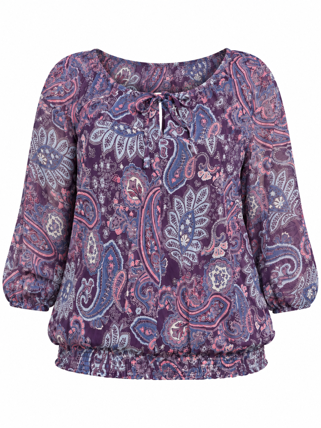 Blouse Camaïeu à imprimé cachemire – Taille 44