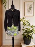 Veste courte style perfecto - Noir chiné