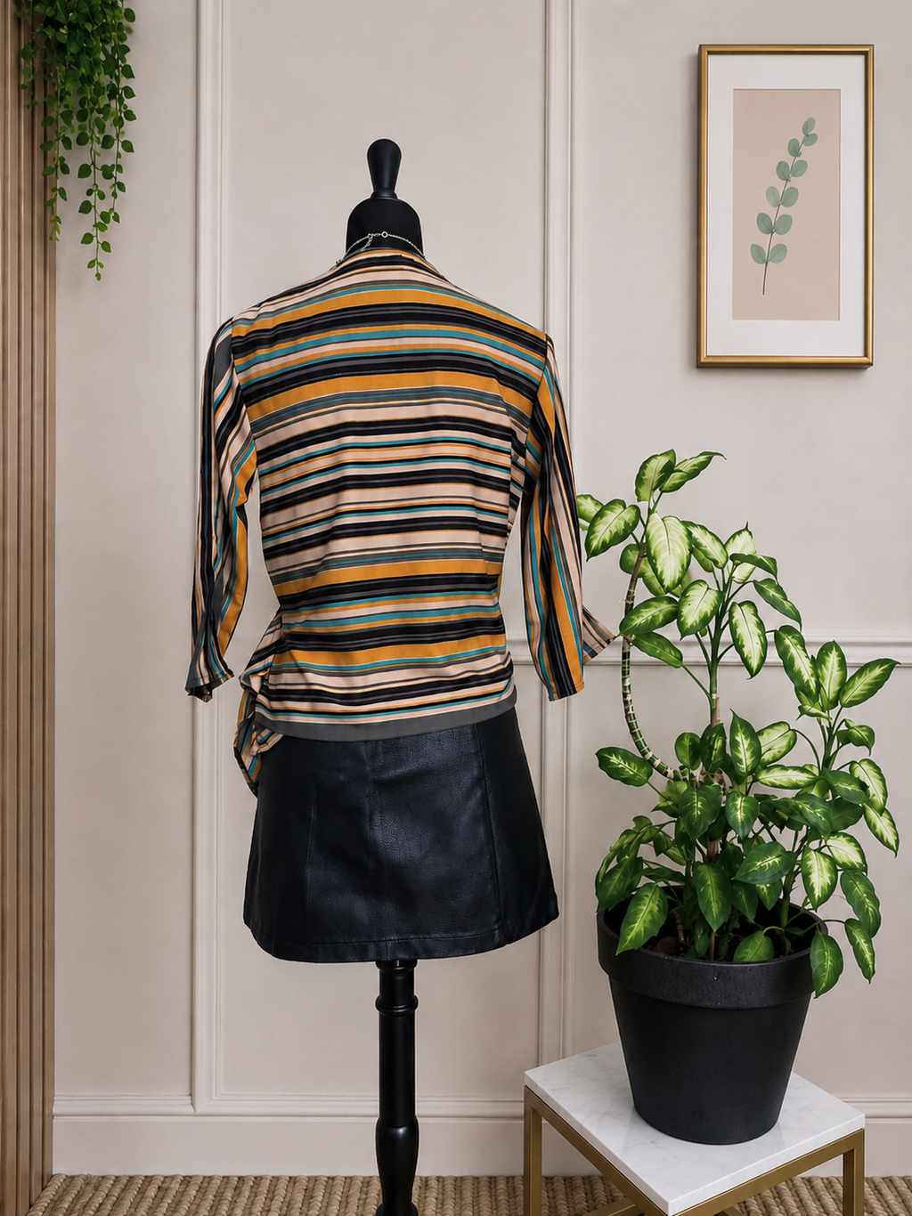 Blouse cache-cœur rayée Blancheporte – Taille 36