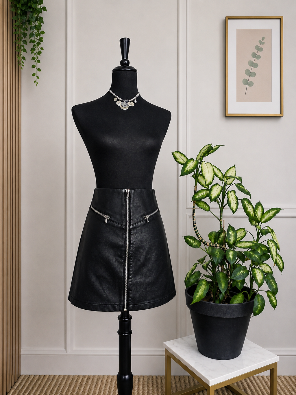 Jupe en similicuir noire Pimkie – Taille 34 (XS)